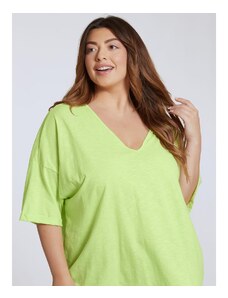 Celestino Βαμβακερή ασύμμετρη μπλούζα φλουο πρασινο για Γυναίκα