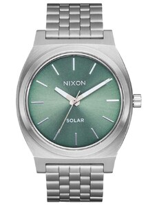 NIXON Time Teller A1369-5172-00 Solar Silver Stainless Steel Bracelet