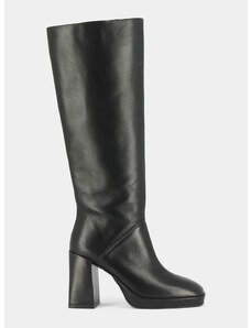 Δερμάτινες μπότες Jonak DETHLEE CUIR γυναικείες, χρώμα: μαύρο, 3100351