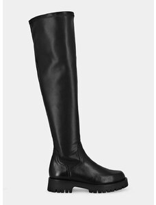 Δερμάτινες μπότες Jonak RADAR CUIR/STRETCH γυναικείες, χρώμα: μαύρο, 3300103