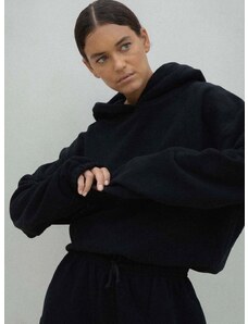 Βαμβακερή μπλούζα MUUV. SMOOTH COTTON γυναικεία, χρώμα: μαύρο