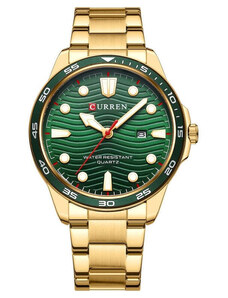 Curren 8426 Gold Green Ρολόι με Πράσινο Καντράν και Χρυσό Μπρασελέ