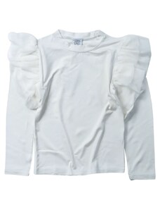 Παιδική μπλούζα Serafino για κορίτσια Veil άσπρο