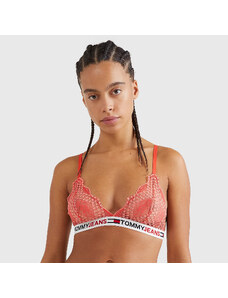 Tommy Hilfiger Σουτιέν Tommy Jeans ID Lace Unlined Triangle Bright Vermillion