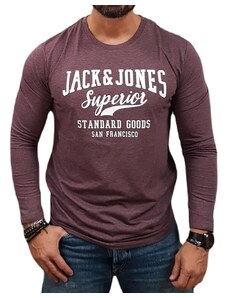 Jack&Jones - 12245273 - Jj LogoTee LS O-Neck 1 Col Mel Aw - Port Royale - Slim Fit - μπλούζα μακό