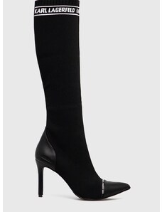 Μπότες Karl Lagerfeld γυναικείες, χρώμα: μαύρο F30