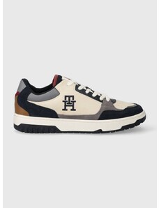 Σουέτ αθλητικά παπούτσια Tommy Hilfiger TH BASKET BETTER SUEDE MIX χρώμα: ναυτικό μπλε, FM0FM04822