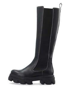 Δερμάτινες μπότες Bianco BIAGINNY γυναικείες, χρώμα: μαύρο, 11300025