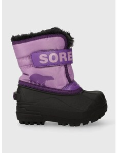Παιδικές μπότες χιονιού Sorel χρώμα: μοβ