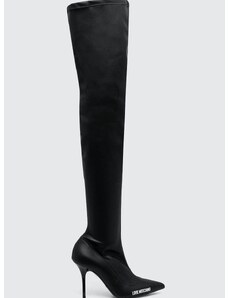 Μπότες Love Moschino SPILLO95 χρώμα: μαύρο, JA26109G0HIEZ000 F3JA26109G0HIEZ000