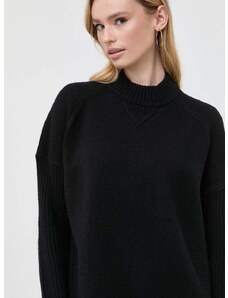 Μάλλινο πουλόβερ BOSS γυναικεία, χρώμα: μαύρο