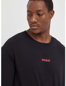 Μακρυμάνικο lounge HUGO χρώμα: μαύρο