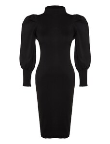 Trendyol Curve Μαύρο Μανίκι Λεπτομερές Φόρεμα πουλόβερ