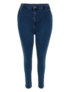 Trendyol Curve Blue High Waist Flexible Skinny Jeans
