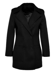 Trendyol Μοντέρνο μαύρο σφραγισμένο παλτό
