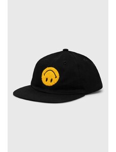 Βαμβακερό καπέλο του μπέιζμπολ Market x Smiley χρώμα: μαύρο