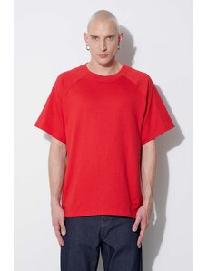 Βαμβακερό μπλουζάκι adidas Originals Essentials Tee IA2445 χρώμα: κόκκινο