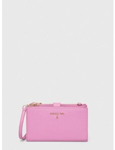 Δερμάτινο πορτοφόλι Patrizia Pepe γυναικεία, χρώμα: ροζ