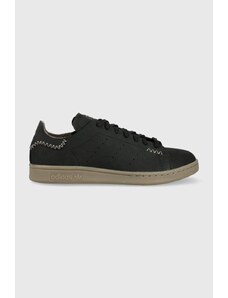 Σουέτ αθλητικά παπούτσια adidas Originals Stan Smith Recon χρώμα: μαύρο F30