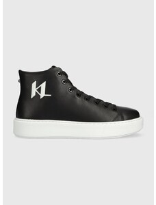 Δερμάτινα αθλητικά παπούτσια Karl Lagerfeld MAXI KUP χρώμα: μαύρο, KL52265 F3KL52265