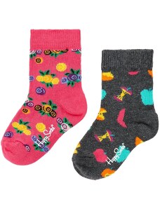 Happy Socks 2 Pack Κάλτσες Μήλου και Λουλουδιών