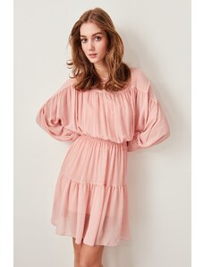 Trendyol ροζ φόρεμα με βολάν