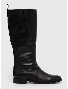 Δερμάτινες μπότες Patrizia Pepe γυναικείες, χρώμα: μαύρο, 8Y0053 L078 K103 F38Y0053 L078 K103