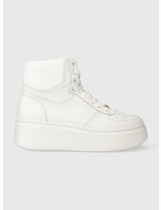 Δερμάτινα αθλητικά παπούτσια Charles Footwear Zana χρώμα: άσπρο, Zana.Sneaker.High.White