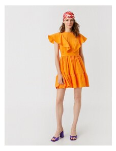Koton Κλιμακωτό Μίνι Φόρεμα με Flounces Αμάνικο Modal Blend
