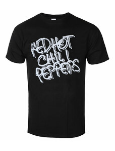 Ανδρικό μπλουζάκι Red Hot Chili Peppers - Μαύρο και λευκό λογότυπο - ROCK OFF - RHCPTS09MB