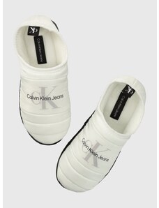 Παντόφλες Calvin Klein Jeans HOME SLIPPER MONO WN χρώμα: άσπρο, YW0YW00747