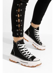 Zapatos Γυναικεία πανινα πλατφόρμες Raviana V2 μαύρα