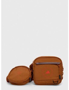 Τσάντα φάκελος adidas by Stella McCartney χρώμα: καφέ
