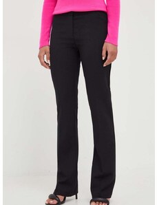 Παντελόνι από μείγμα μαλλιού Pinko χρώμα: μαύρο