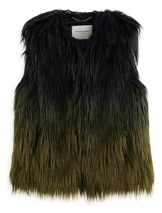 MAISON SCOTCH Μπουφαν Gradient Faux Fur Gilet 173145 SC0008 black