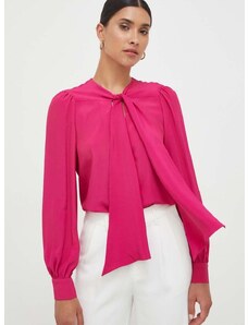 Μεταξωτό πουκάμισο Pinko χρώμα: ροζ