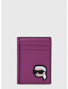 Θήκη για κάρτες Karl Lagerfeld χρώμα: ροζ