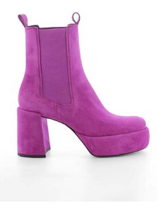 Σουέτ μπότες τσέλσι Kennel & Schmenger Clip γυναικείες, χρώμα: ροζ, 21-60010.394