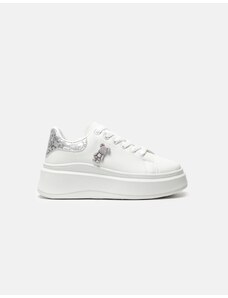INSHOES Basic sneakers με διπλή ελαστική σόλα Λευκό/Ασημί