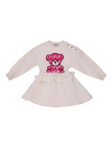 Παιδικό φόρεμα Pinko Up χρώμα: μπεζ