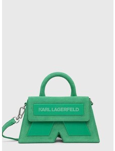 Τσάντα σουέτ Karl Lagerfeld χρώμα: πράσινο