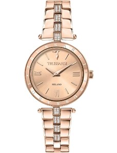 TRUSSARDI T-Shiny Crystals - R2453145509, Rose Gold case with Stainless Steel Bracelet