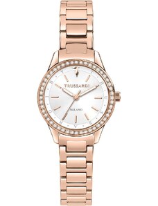 TRUSSARDI T-Sky Crystals - R2453151503, Rose Gold case with Stainless Steel Bracelet