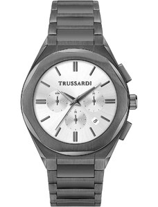 TRUSSARDI Brink Dual Time - R2453156003, Grey case with Stainless Steel Bracelet