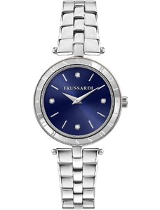 TRUSSARDI T-Shiny Crystals - R2453145514, Silver case with Stainless Steel Bracelet