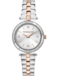 TRUSSARDI T-Shiny Crystals - R2453145516, Silver case with Stainless Steel Bracelet