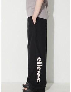 Βαμβακερό παντελόνι Ellesse χρώμα: μαύρο