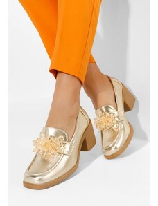 Zapatos Μοκασίνια με τακουνι Ermela χρυσο