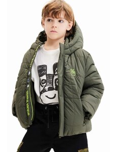 Παιδικό μπουφάν Desigual χρώμα: πράσινο