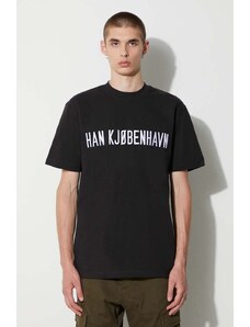 Βαμβακερό μπλουζάκι Han Kjøbenhavn χρώμα μαύρο M.132953